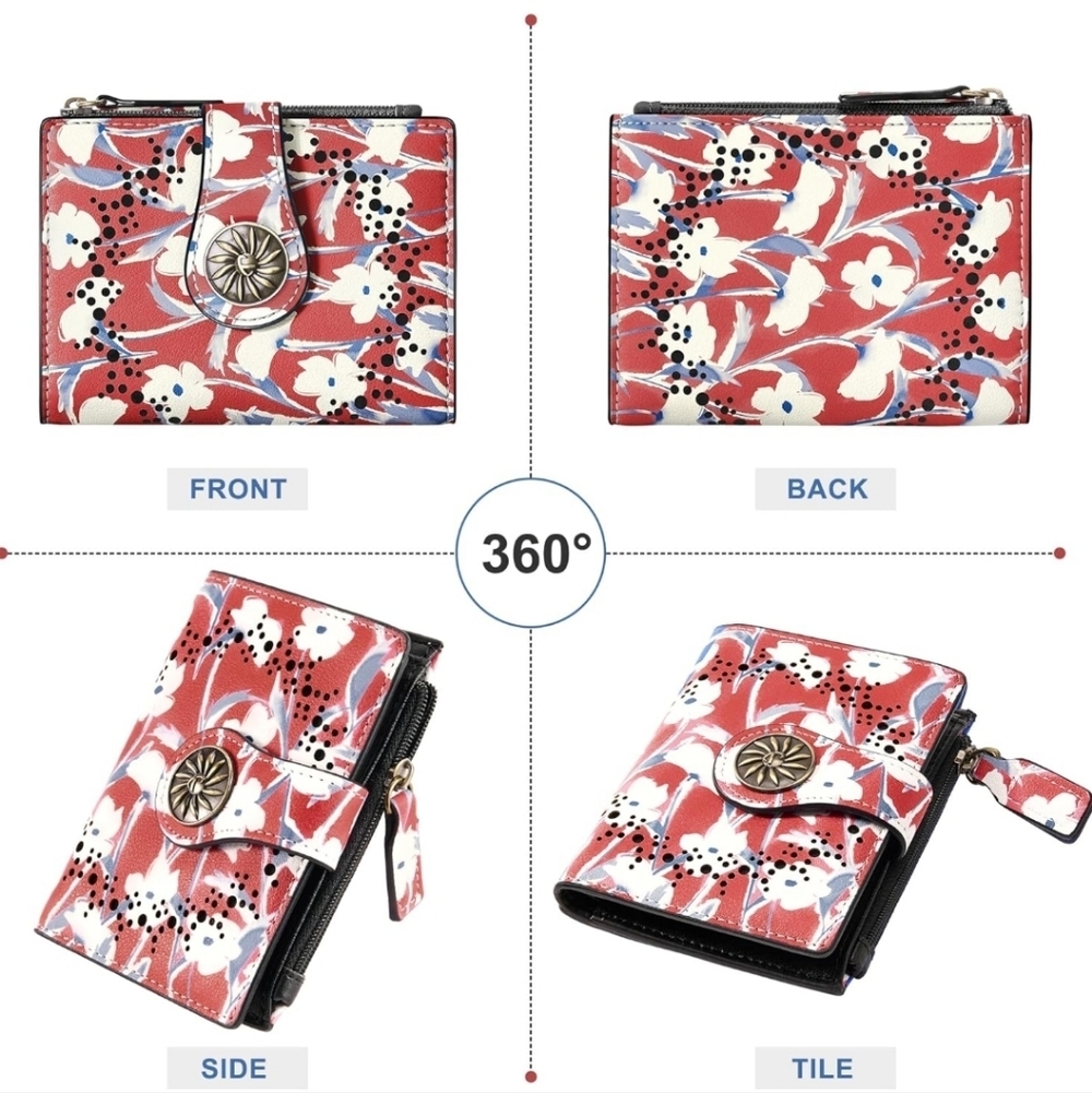 Floral Red Women's Wallet